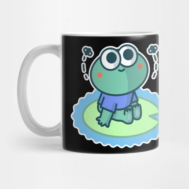 Cute Little Frog Chilling  - Doodle by stokedstore